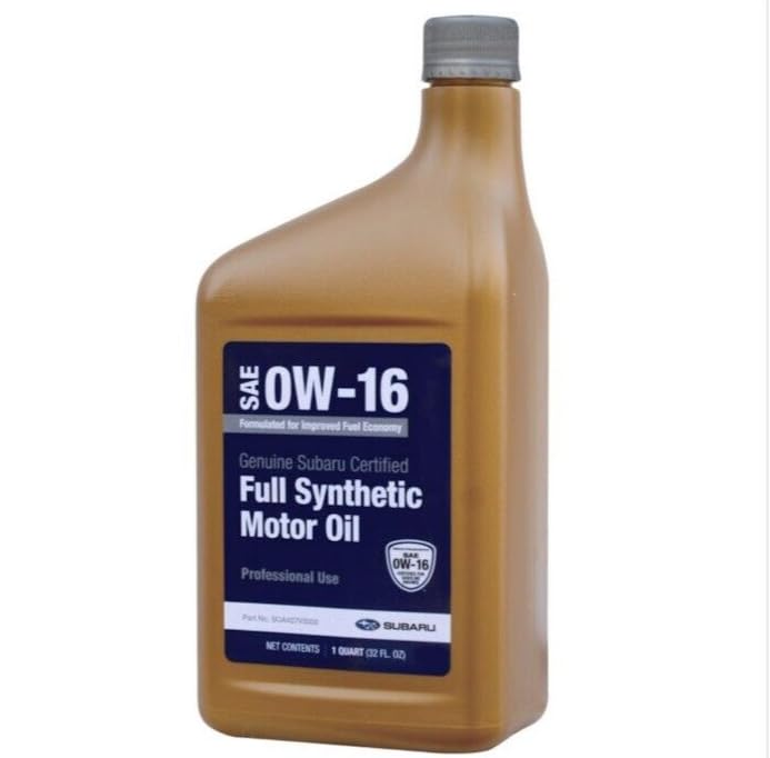 Amazon.com: Subaru Synthetic Motor Oil SAE 0W-16 1 Quart Bottle